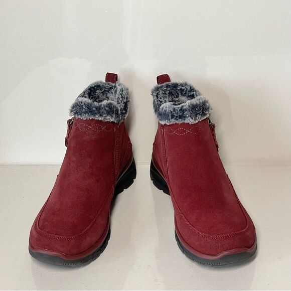 Skechers Easy Going Fall Essential Water Repellent Suede Faux Fur Boots - Picture 4 of 7